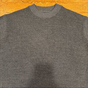 Lululemon Gray Wool‎ Blend Ribbed Pullover Crewneck Sweater Sweatshirt Women's 4
